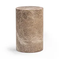 North Brown Round Accent Table