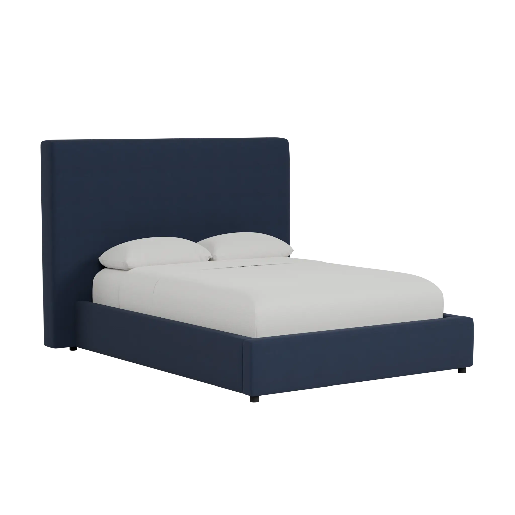 Grayton Joya Dark Blue 54" Upholstered Platform Bed Grayton Joya Dark Blue 54" Upholstered Platform Bed