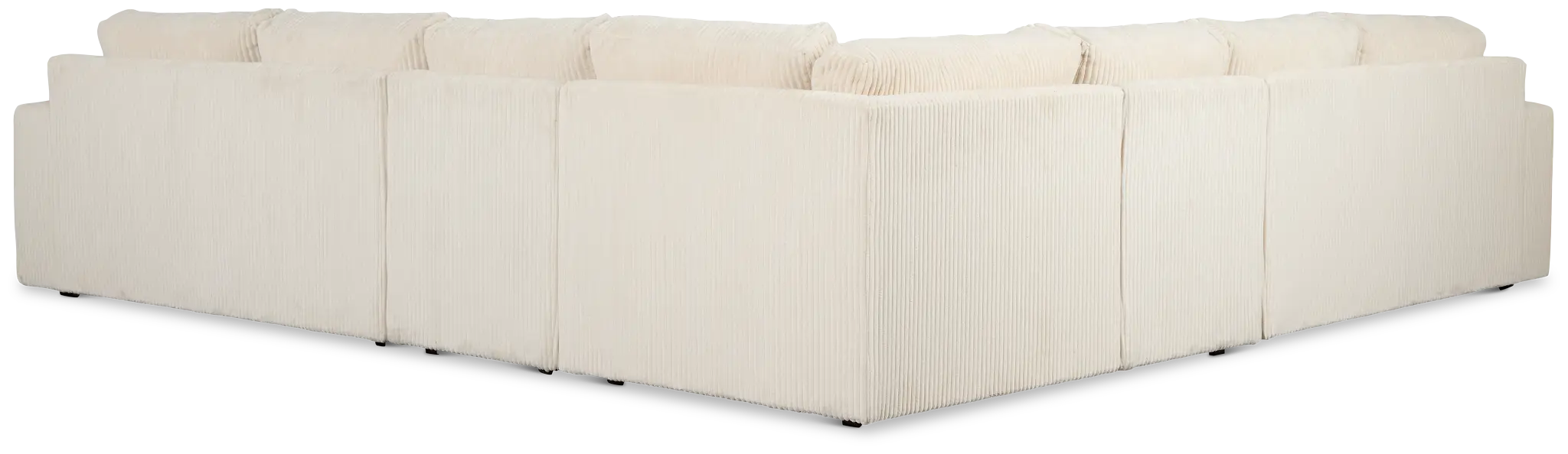 Charlie Ivory Fabric Large Two-arm Sectional Charlie Ivory Fabric Large Two-arm Sectional