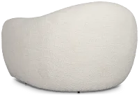 Kaya White Fabric Swivel Chair