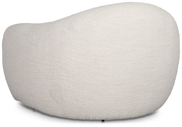 Kaya White Fabric Swivel Chair