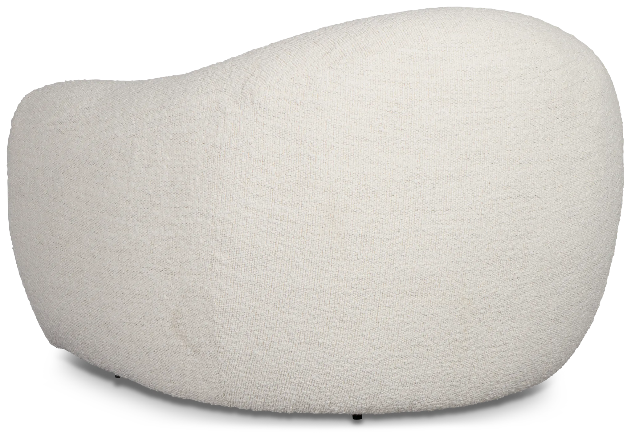 Kaya White Fabric Swivel Chair