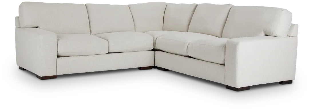 Veronica White Down Small Two-arm Sectional