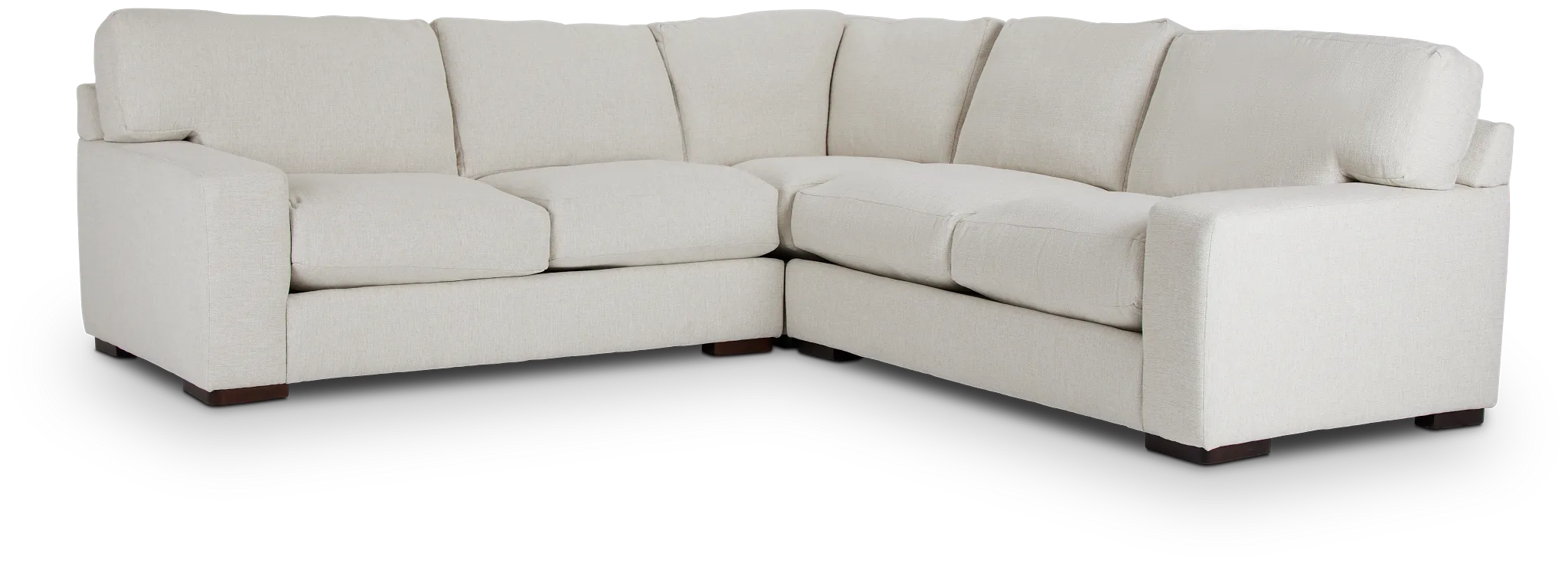 Veronica White Down Small Two-arm Sectional