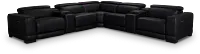 Lombardy Black Micro Large Triple Power Reclining Two-arm Sectional