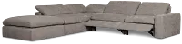 Drift Dark Gray Fabric Medium Dual Power Left Bumper Sectional