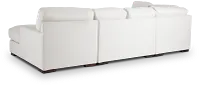 Veronica White Down Small Left Bumper Sectional