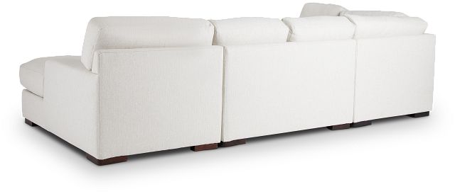 Veronica White Down Small Left Bumper Sectional