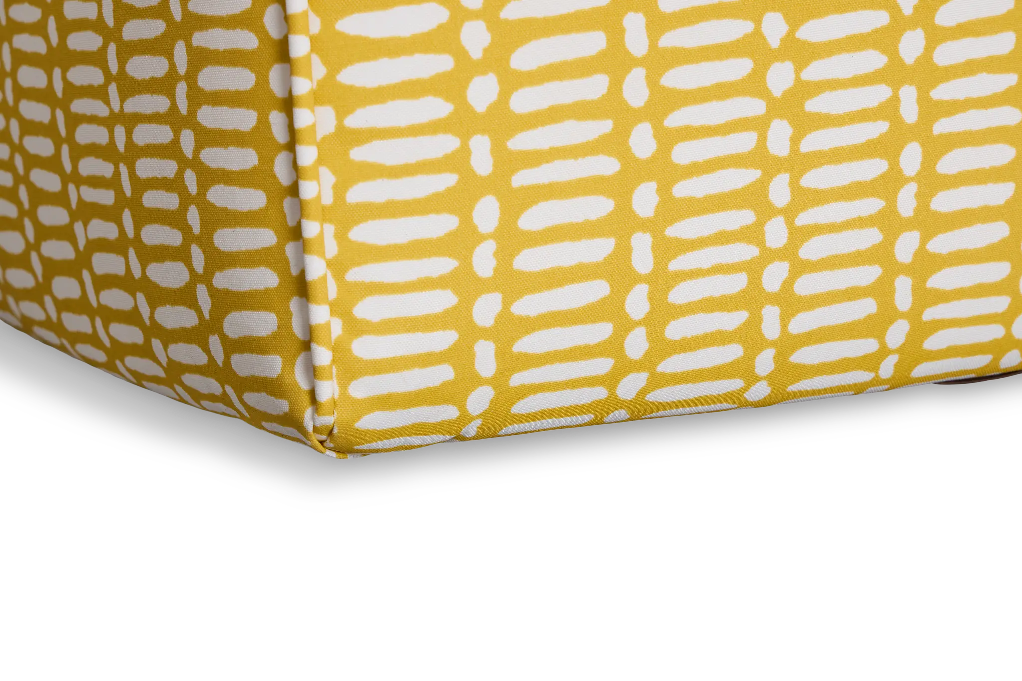 Deja Yellow Fabric Accent Pouf Deja Yellow Fabric Accent Pouf