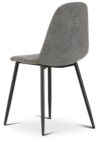 Havana Dark Gray Upholstered Side Chair W/ Black Legs