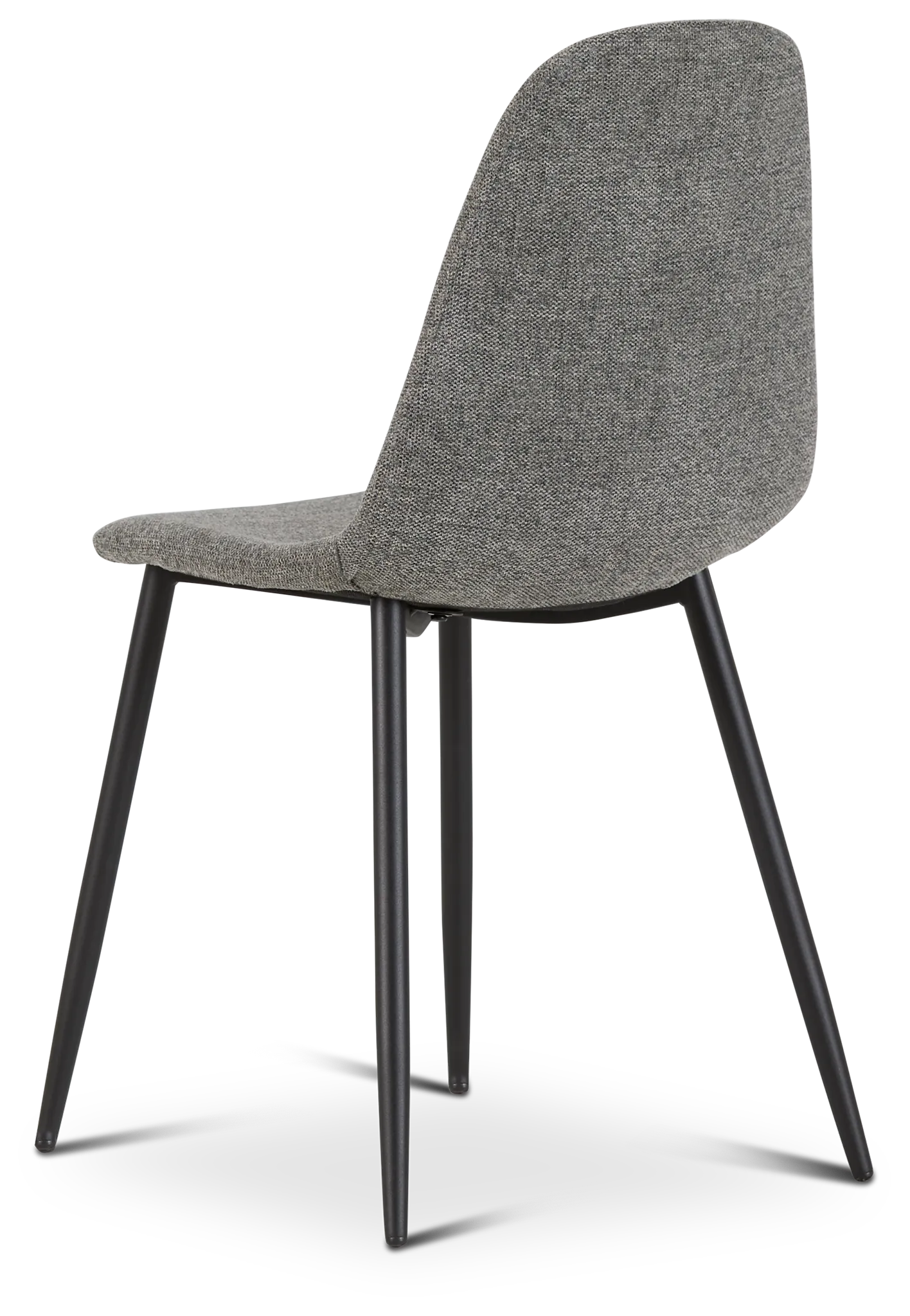 Havana Dark Gray Upholstered Side Chair W/ Black Legs