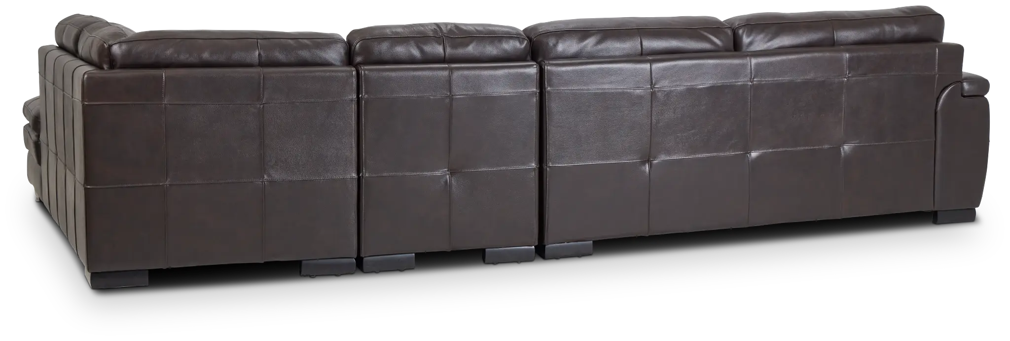 Braden Dark Brown Leather Medium Right Bumper Sectional Braden Dark Brown Leather Medium Right Bumper Sectional