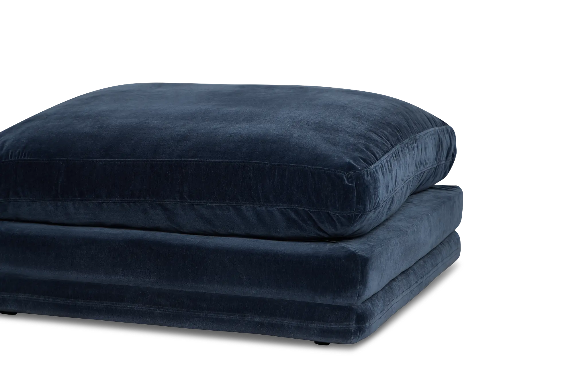 Jules Dark Blue Velvet Ottoman Jules Dark Blue Velvet Ottoman