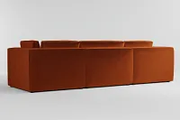 Destin Joya Orange Velvet 3-piece Modular Sofa