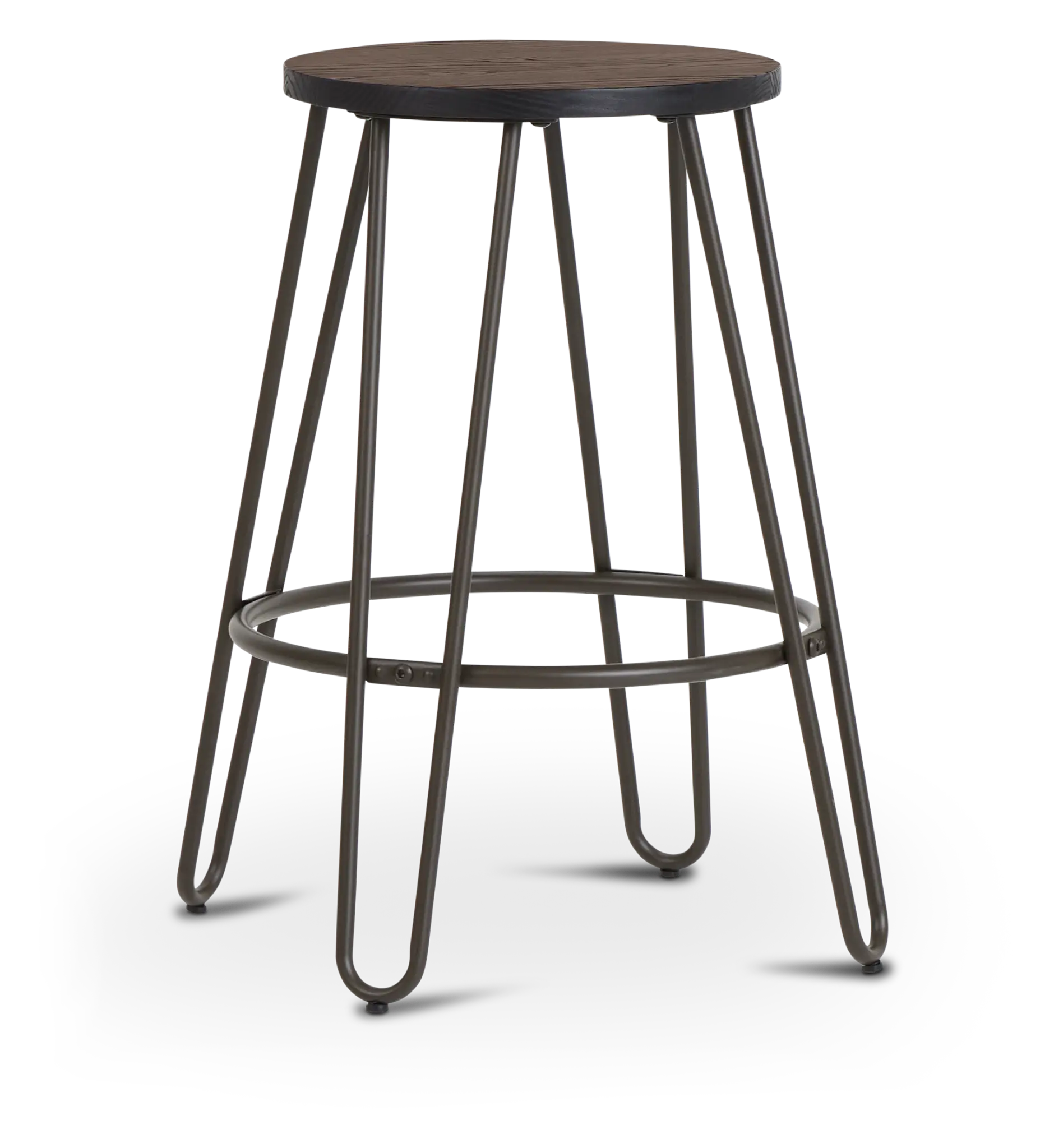 Nile Dark Tone Round 24" Barstool Nile Dark Tone Round 24" Barstool