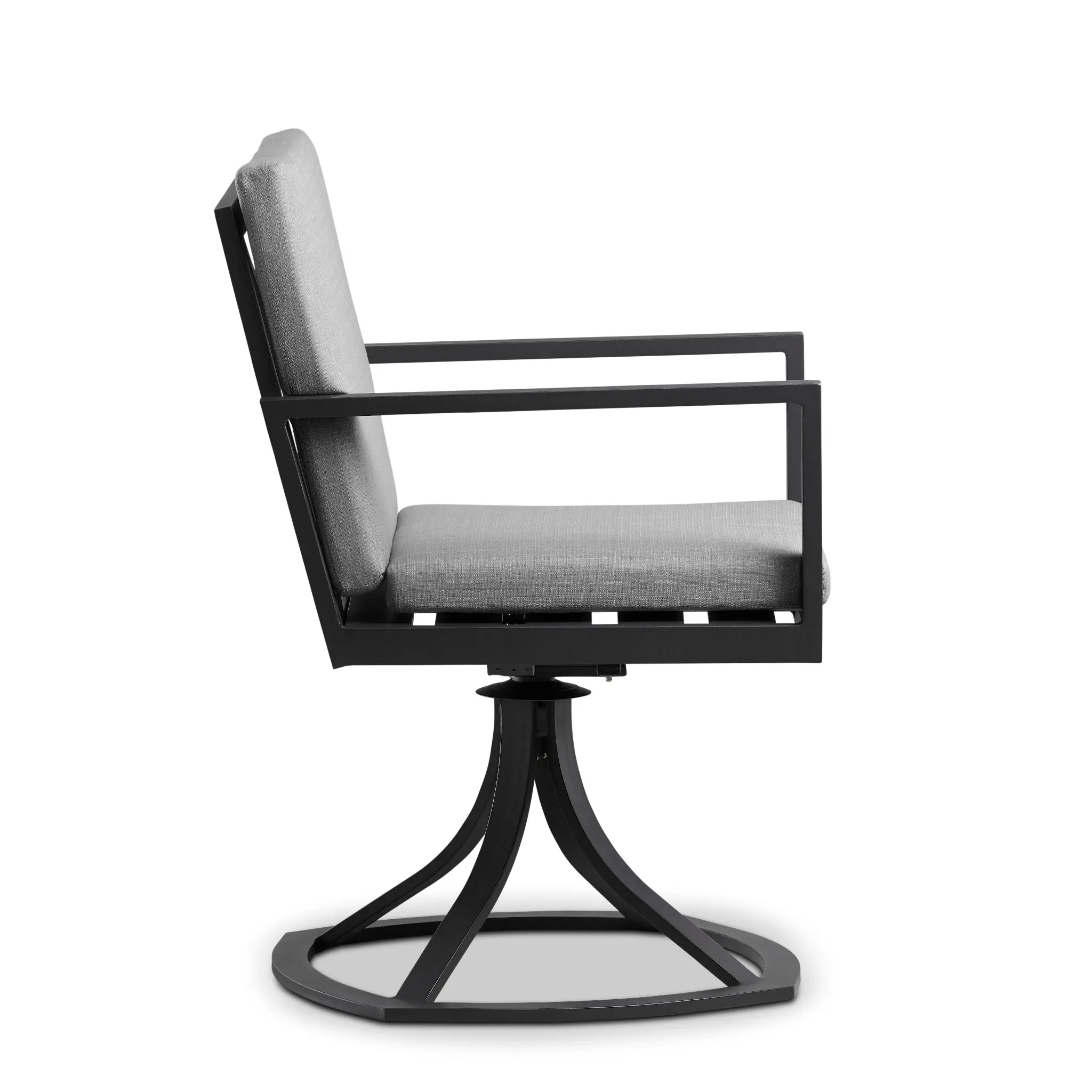 Linear Dark Gray Swivel Arm Chair Linear Dark Gray Swivel Arm Chair