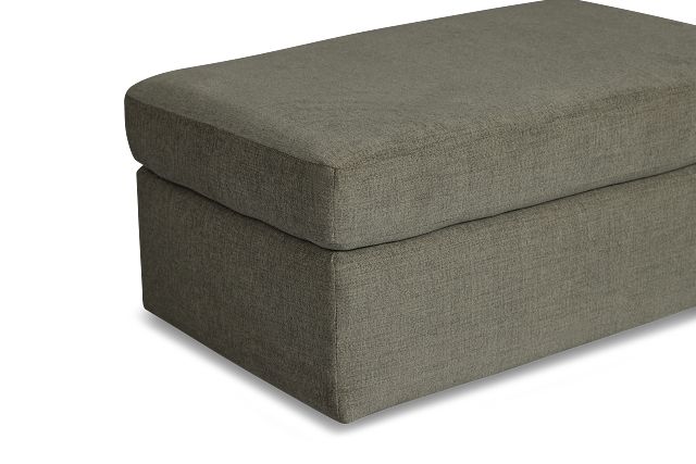 Noah Gray Fabric Ottoman
