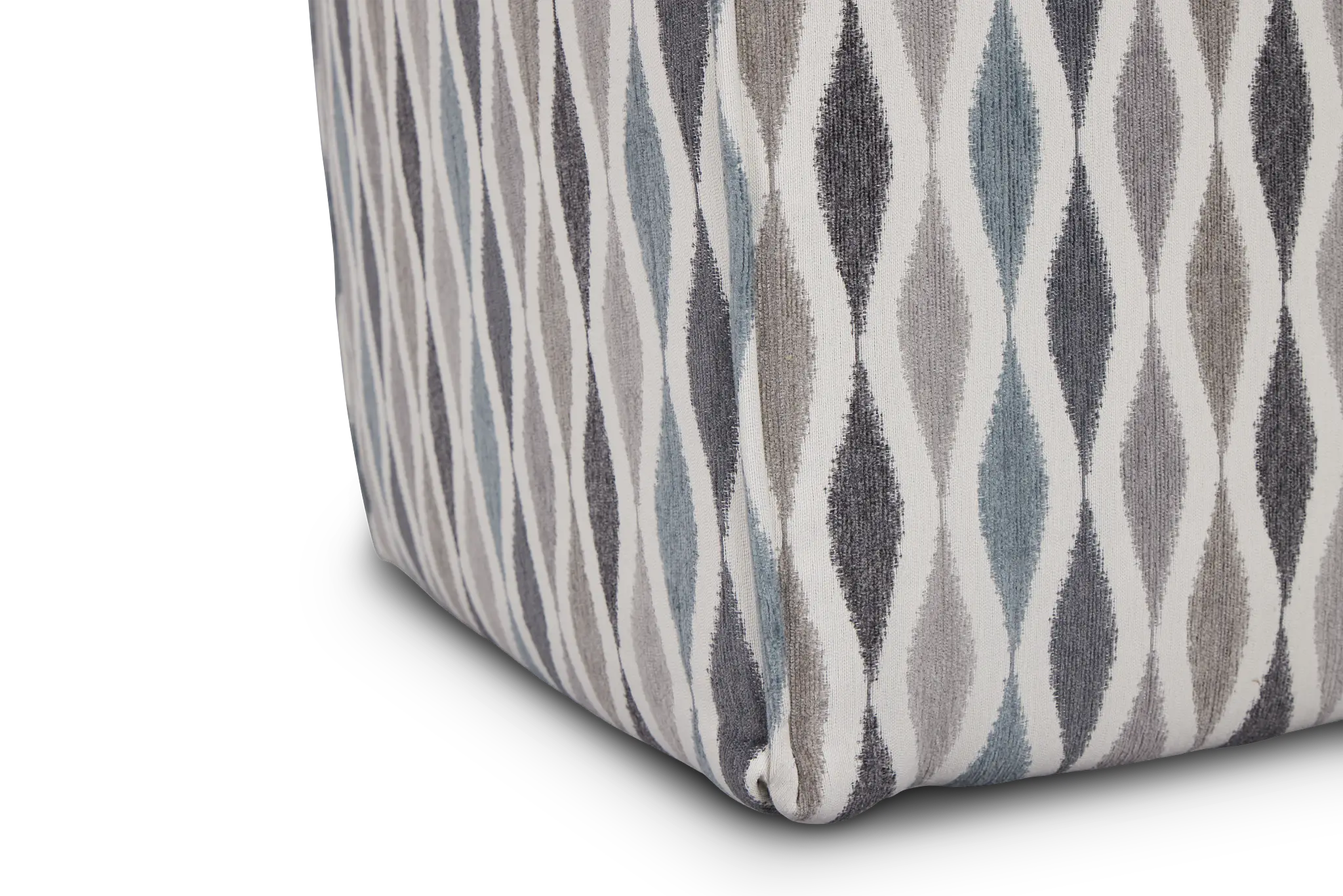 Ohgee Blue Fabric Accent Pouf Ohgee Blue Fabric Accent Pouf