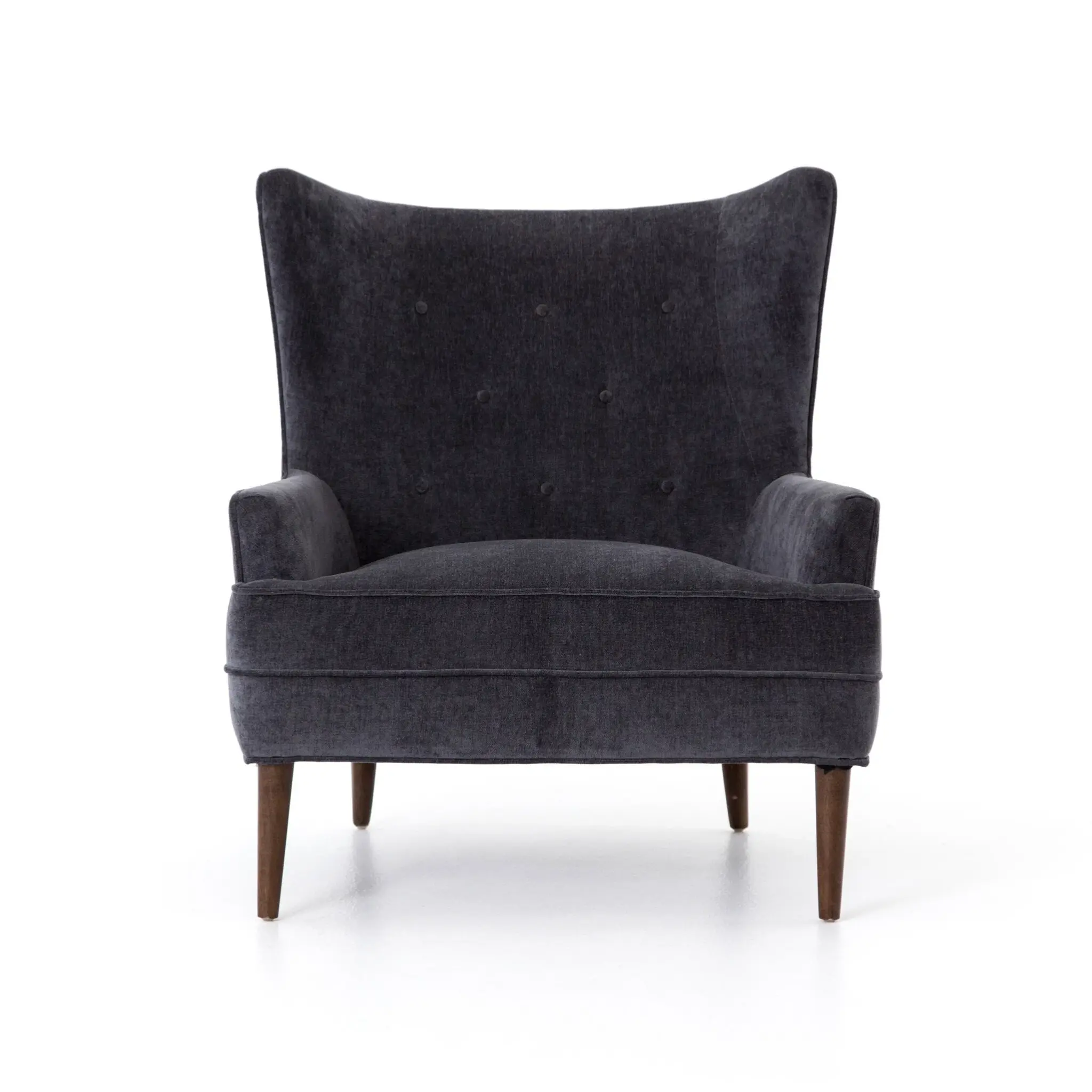 Four Hands Clare Dark Gray Velvet Accent Chair Four Hands Clare Dark Gray Velvet Accent Chair
