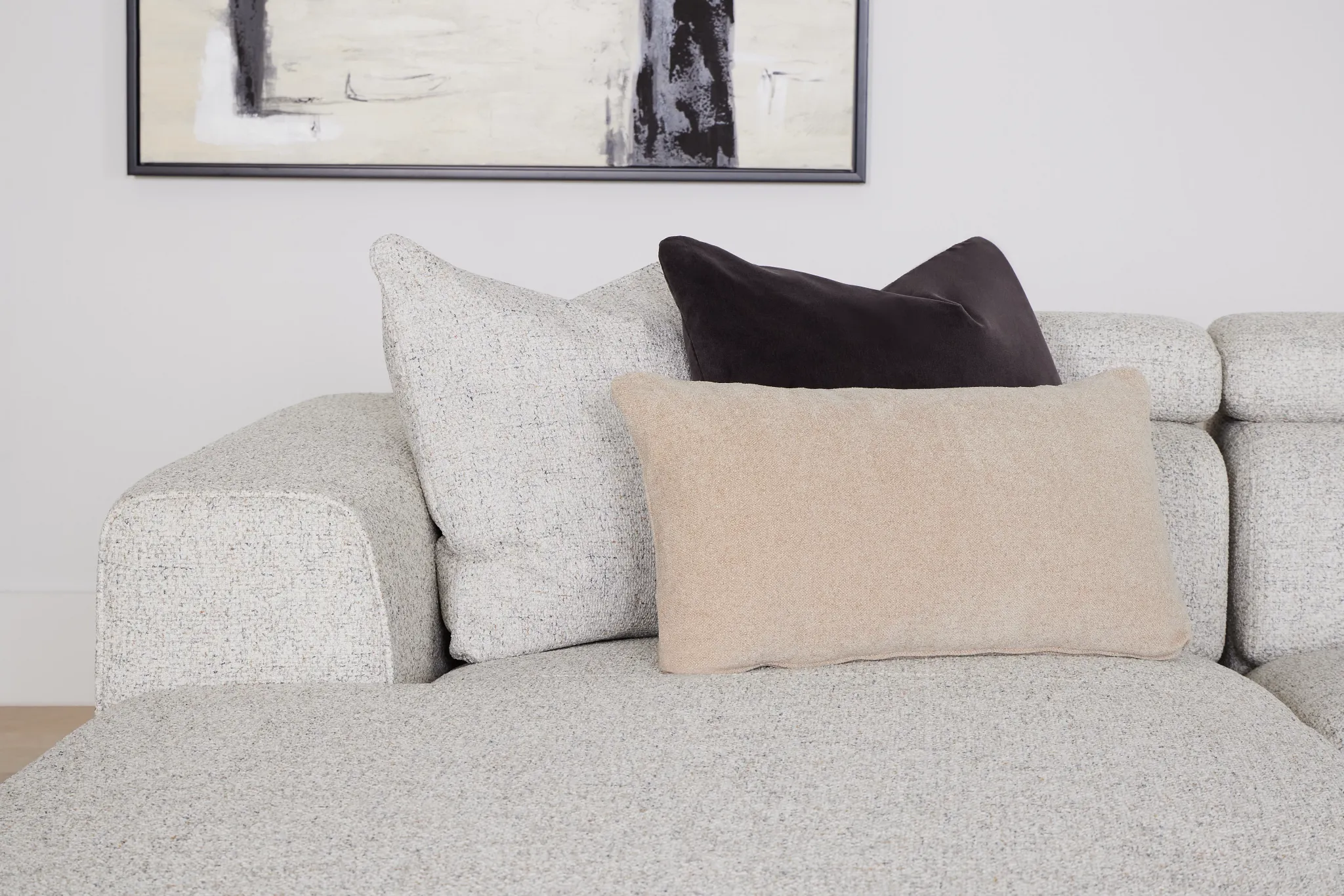 Eden Taupe Lumbar Accent Pillow