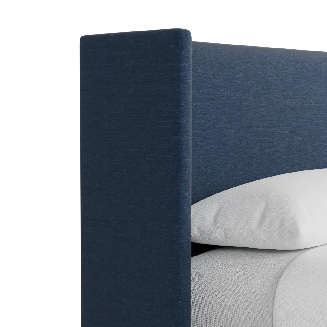 Captiva Peyton Dark Blue 48" Upholstered Shelter Bed Captiva Peyton Dark Blue 48" Upholstered Shelter Bed