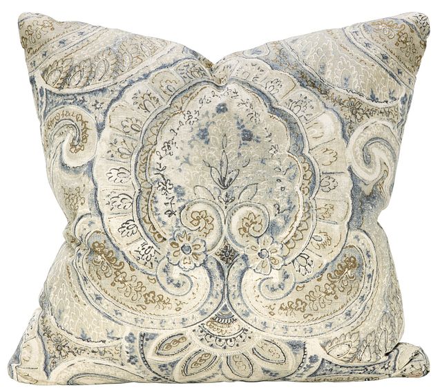 Sonoma Blue Floral Square Accent Pillow