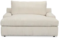 Charlie Ivory Fabric Chaise