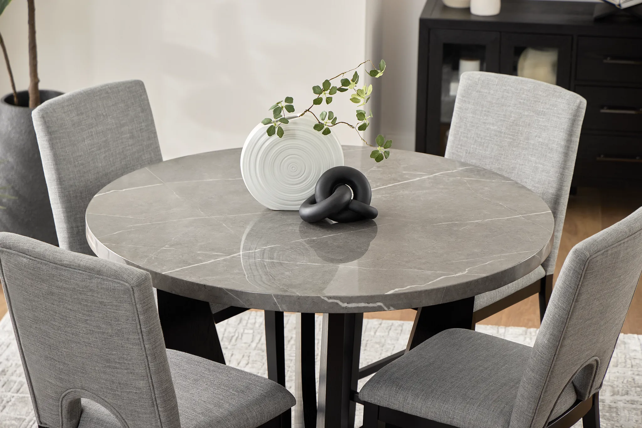 Oxford Two-tone Round High Dining Table