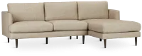Easton Brown Fabric Right Chaise Sectional