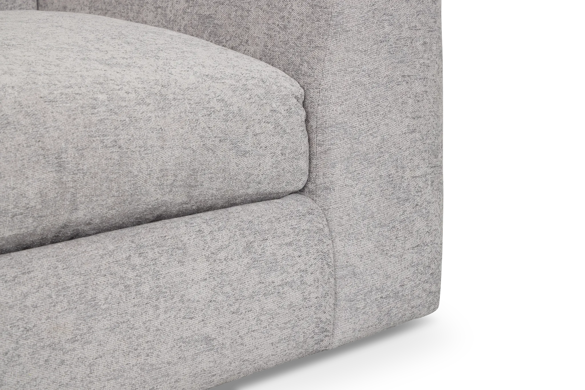 Calista Pewter Fabric Large Two-arm Sectional