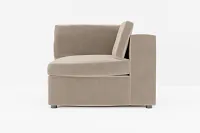 Destin Joya Beige Velvet Corner Chair
