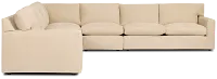 Hudson Beige Fabric Large Two-arm Sectional