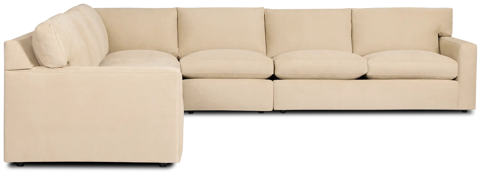 Hudson Beige Fabric Large Two-arm Sectional Hudson Beige Fabric Large Two-arm Sectional