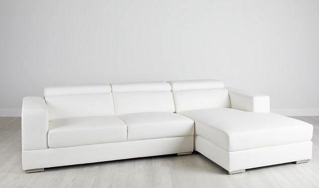 Maxwell White Micro Right Chaise Sectional (0)