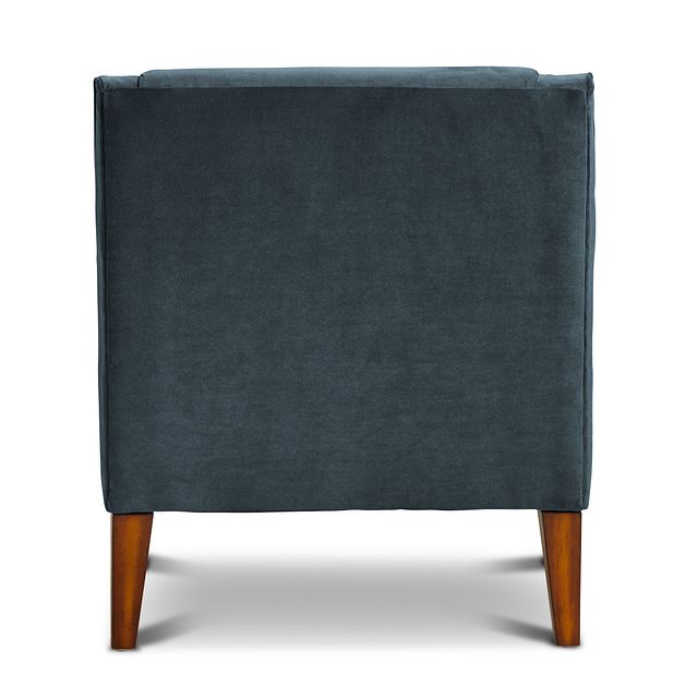 Dawson Dark Blue Velvet Accent Chair