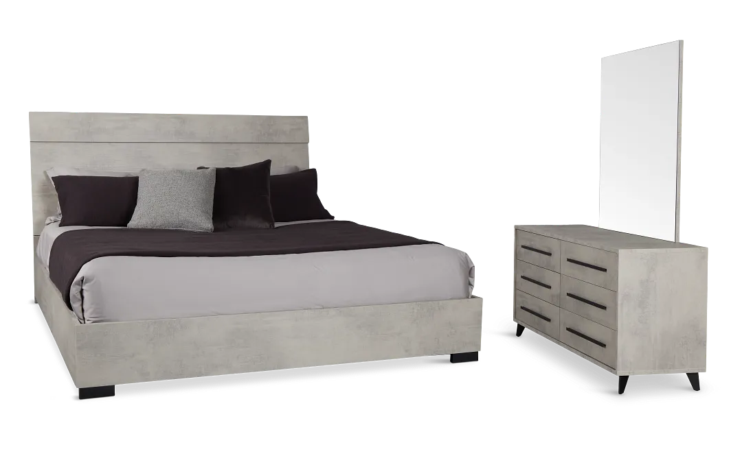 Pomona Gray Panel Bedroom