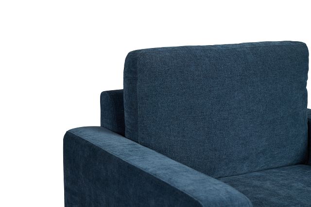 Addie Blue Fabric Left Chaise Storage Sectional