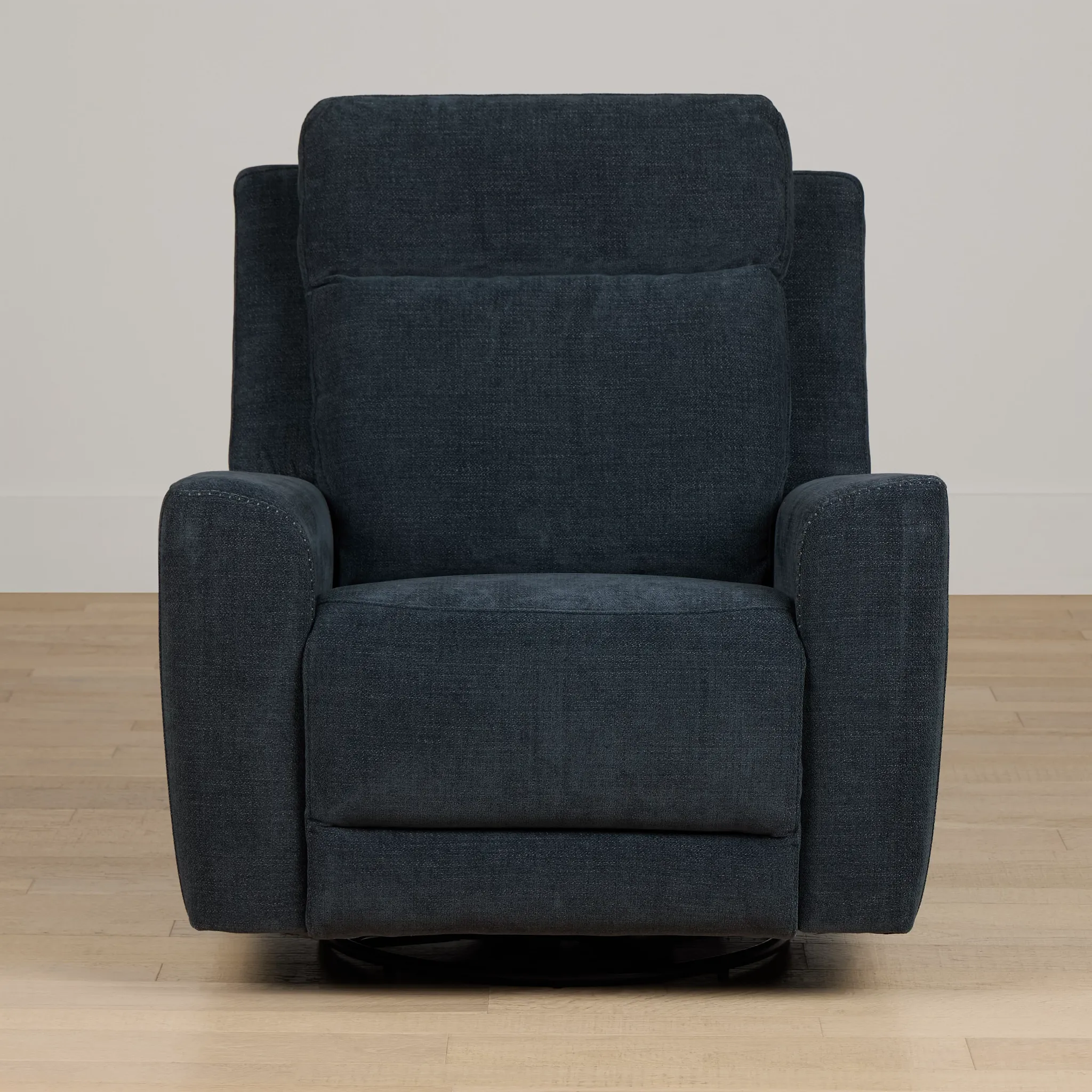 Dean Dark Blue Fabric Power Swivel Glider Recliner