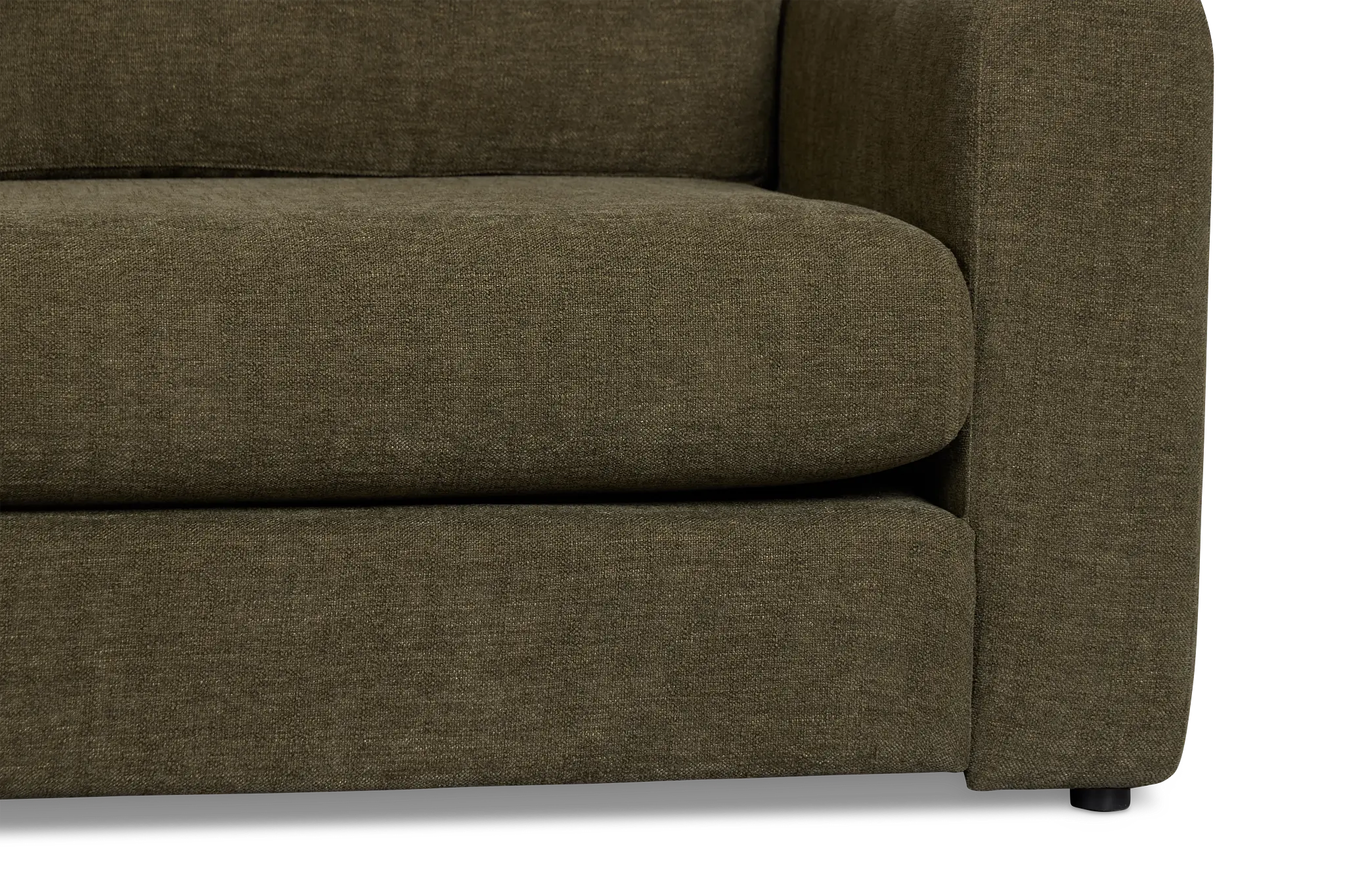 Alma Dark Green Fabric Left Chaise Sectional Alma Dark Green Fabric Left Chaise Sectional