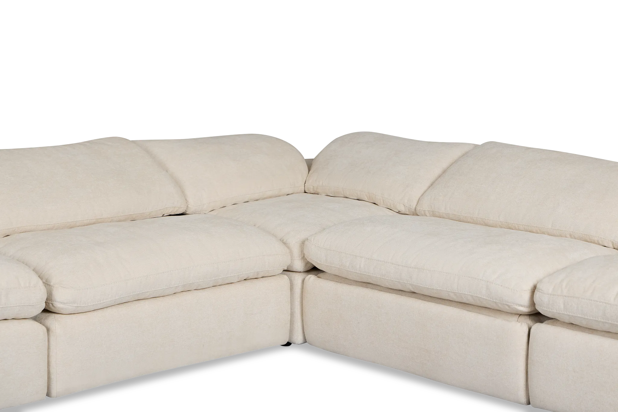 Drift Light Beige Fabric Medium Dual Power Left Bumper Sectional