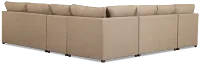Tate Brown Fabric Large Left Chaise Sectional