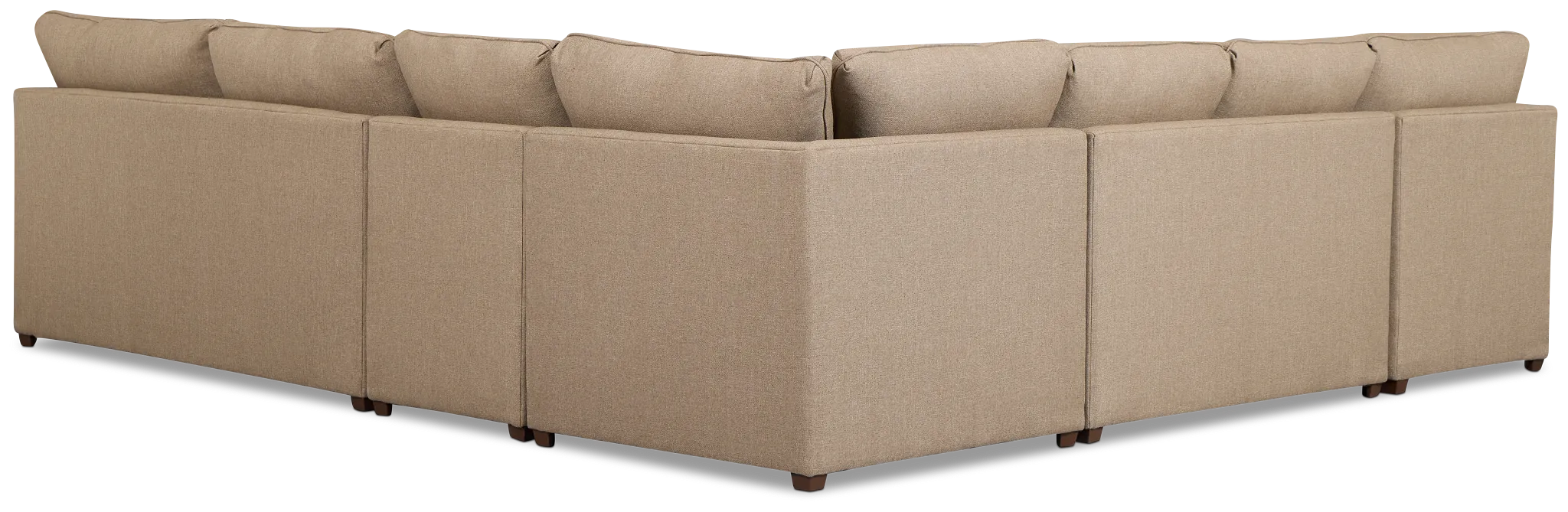 Tate Brown Fabric Large Left Chaise Sectional
