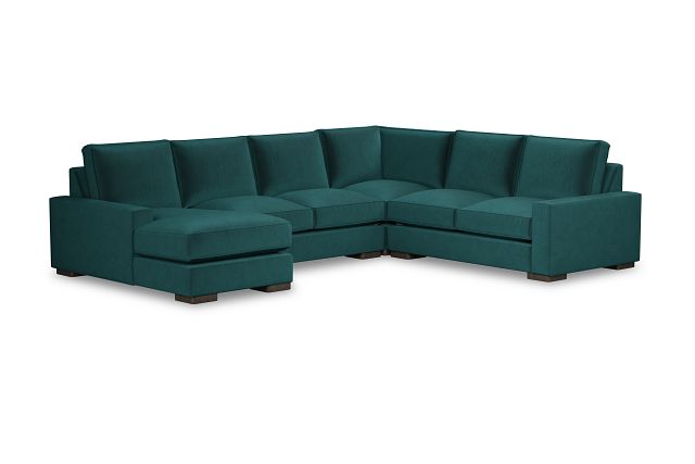 Edgewater Joya Teal Medium Left Chaise Sectional