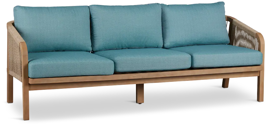 Laguna Light Tone Sofa With Teal Cushions Laguna Light Tone Sofa With Teal Cushions