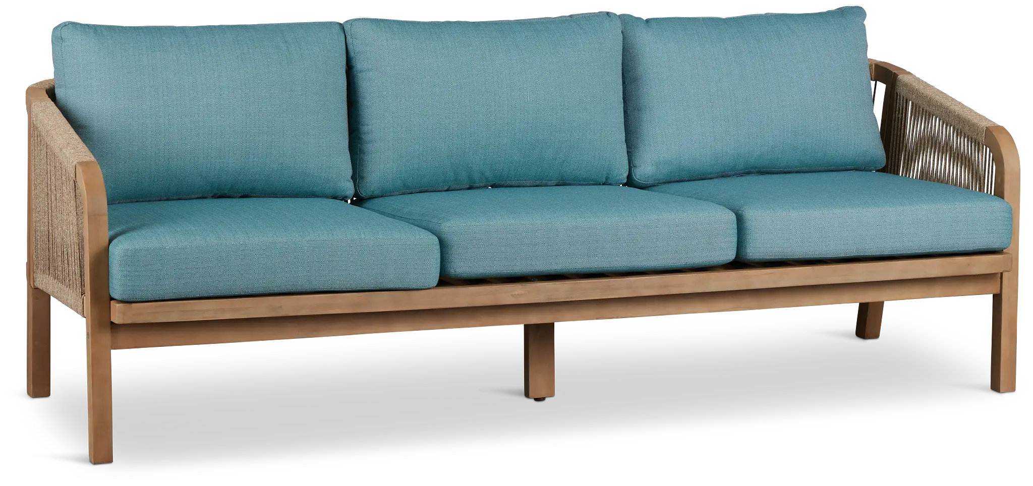 Laguna Light Tone Sofa With Teal Cushions Laguna Light Tone Sofa With Teal Cushions