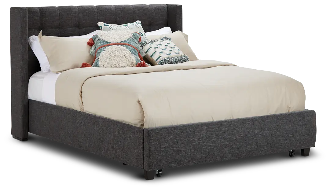 Chatham Dark Gray Low Platform Storage Bed Chatham Dark Gray Low Platform Storage Bed