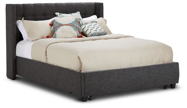 Chatham Dark Gray Low Platform Storage Bed