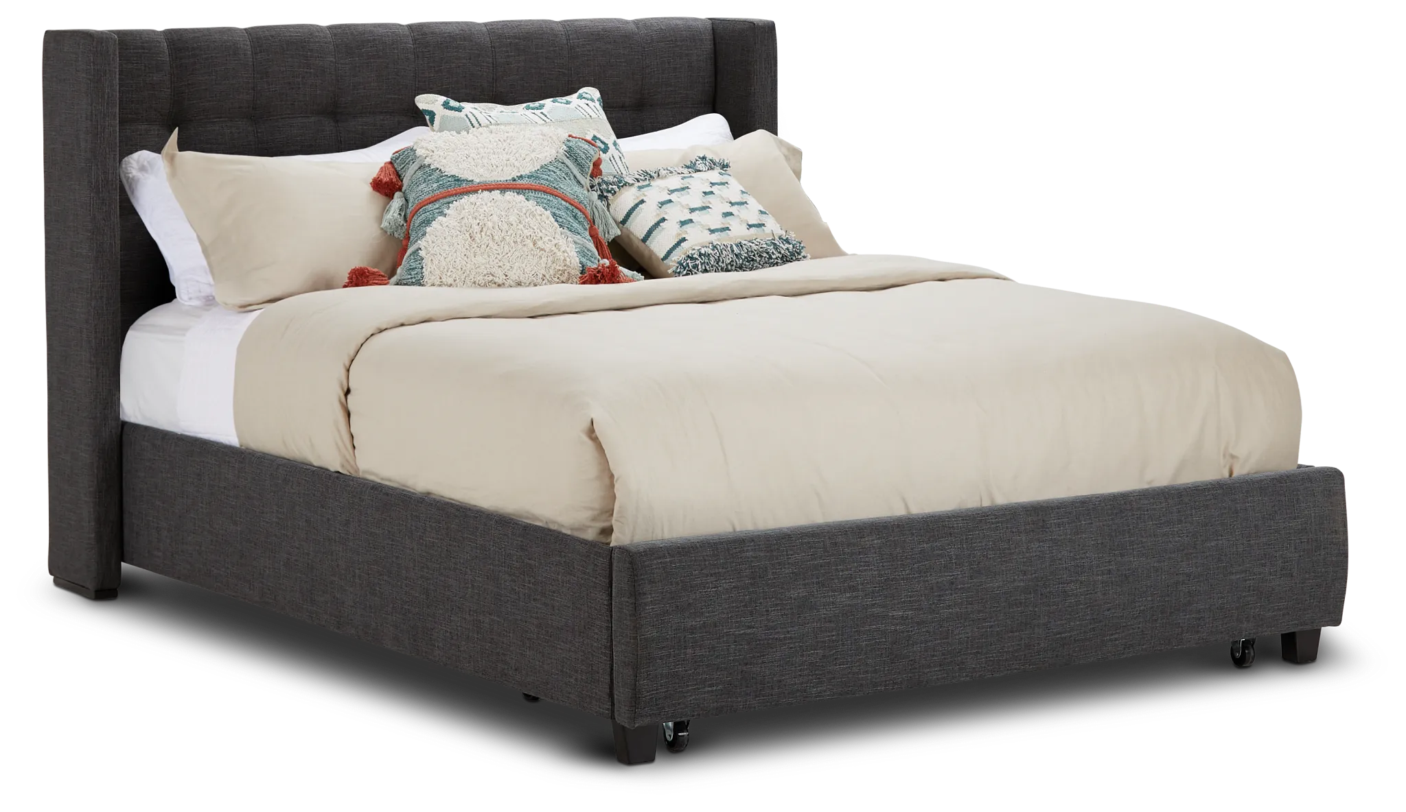Chatham Dark Gray Low Platform Storage Bed