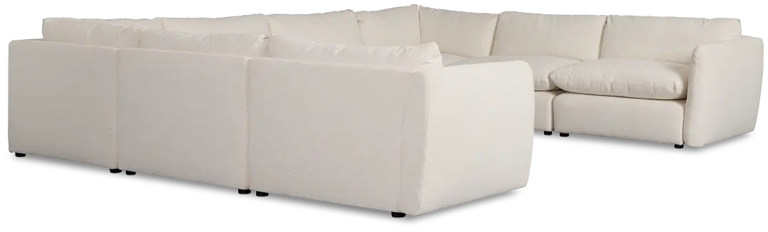 Serena White Fabric 8-piece Modular Sectional Serena White Fabric 8-piece Modular Sectional