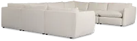 Serena White Fabric 8-piece Modular Sectional
